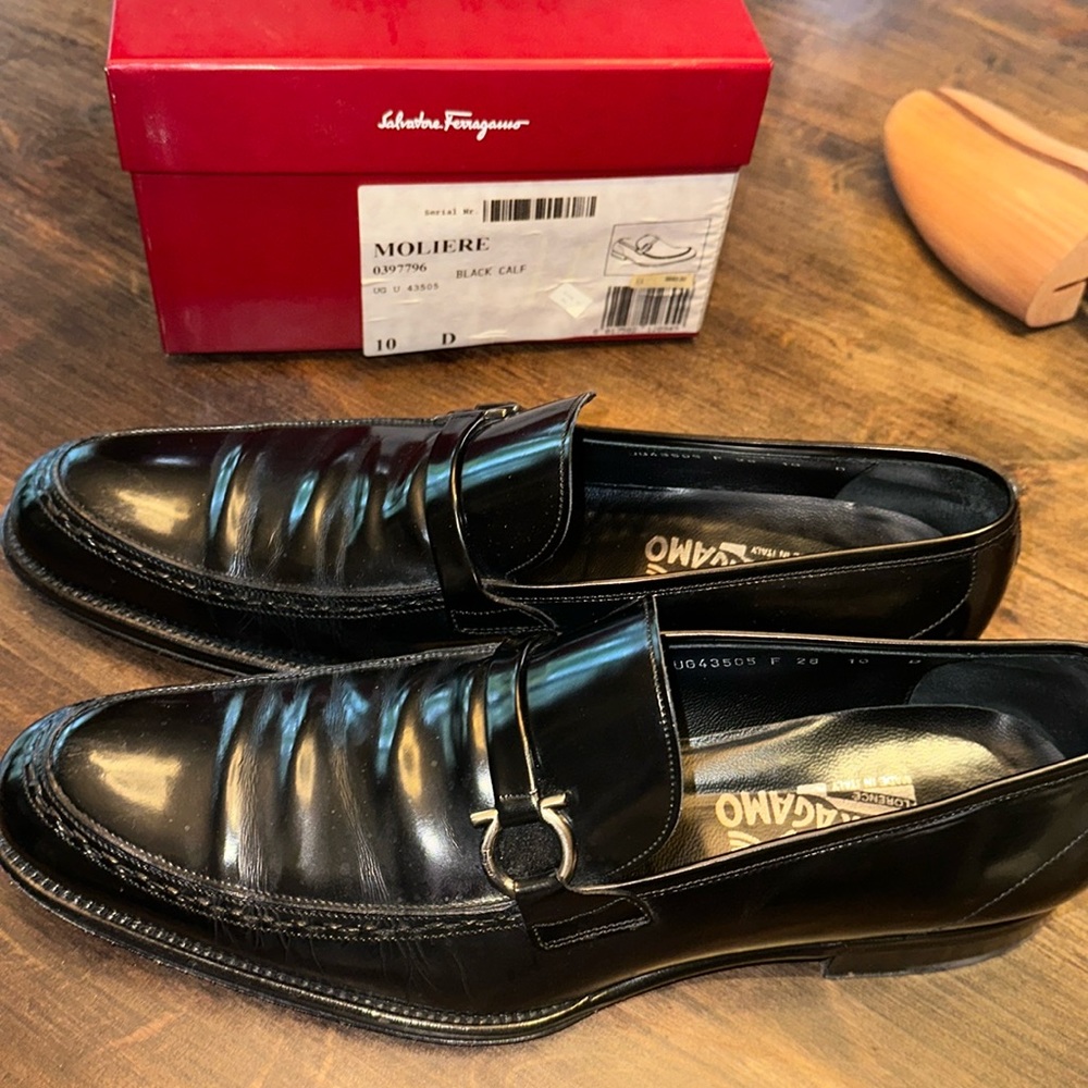 Ferragamo black loafers